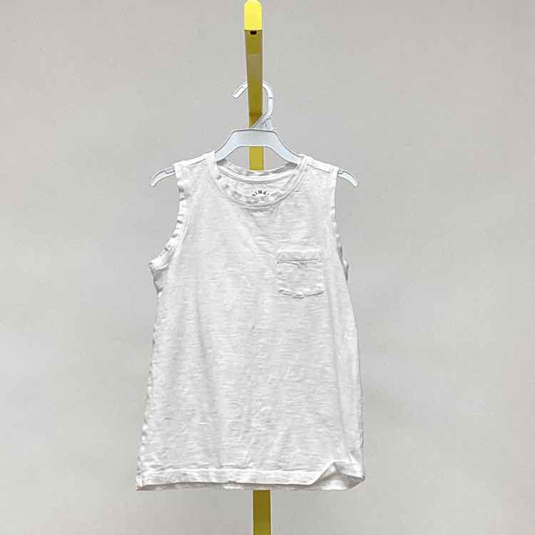 primary White Child Size 6 Girl's Tank Top