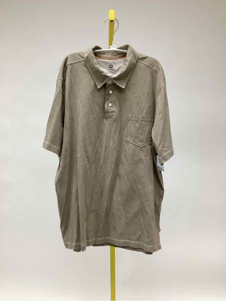 Size XXL Quiksilver Beige Men's Collared Shirts