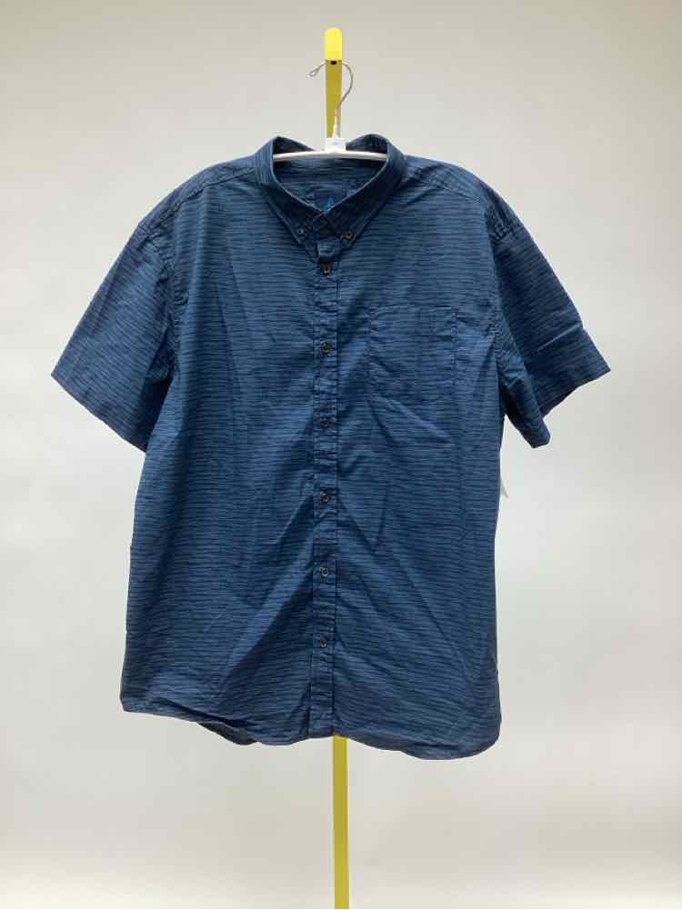 Size XL prana Navy Print Men's Collared Shirts
