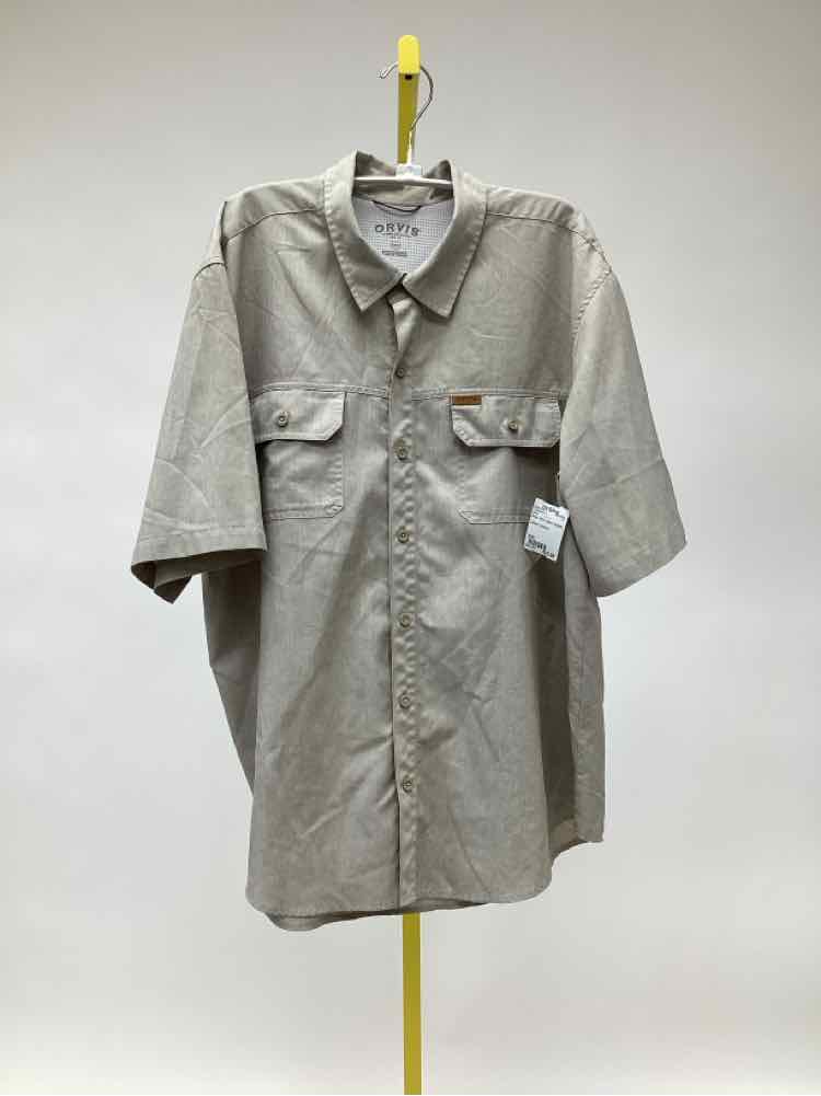 Size XXL Orvis Beige Men's Collared Shirts