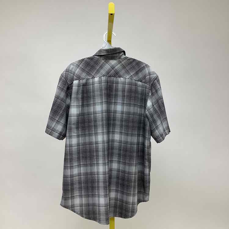 Size L Orvis Black Print Men's Collared Shirts