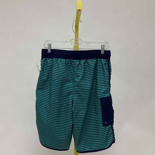 Child Size 16H Cat & Jack Green Print Boy's Swim Trunks