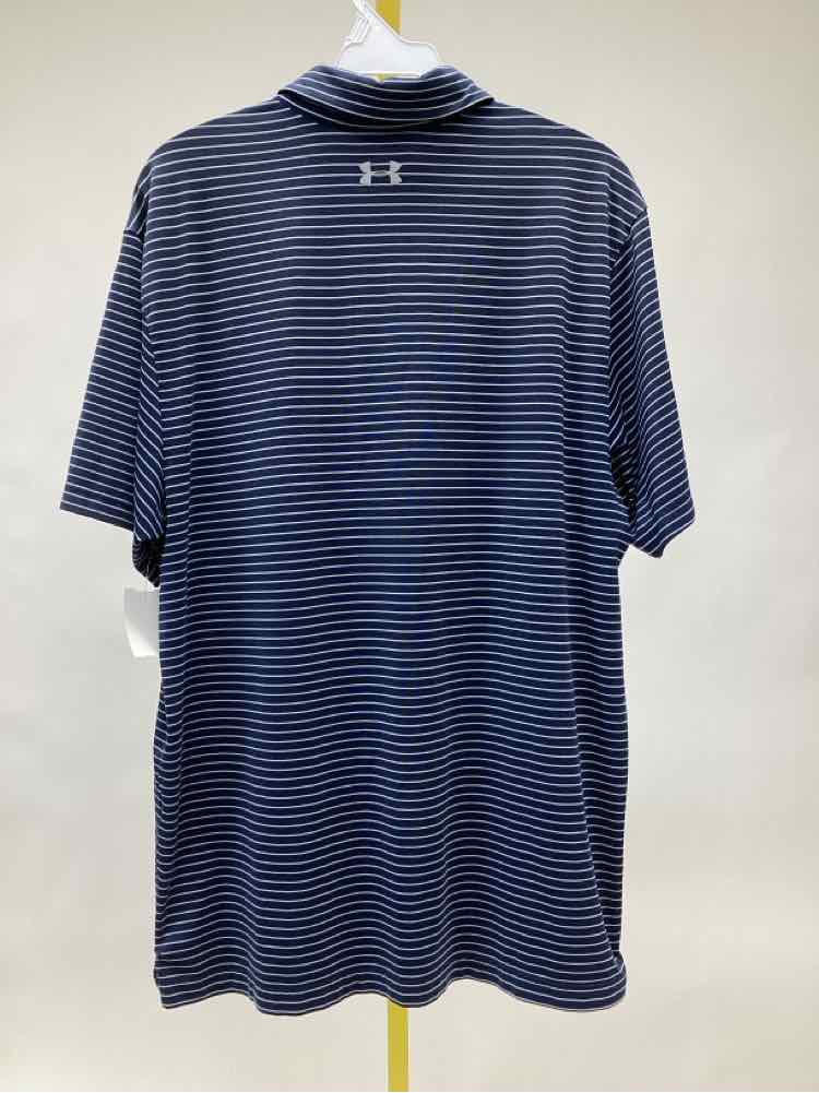 Size L Under Armour Blue Print Men's Collared Shirts