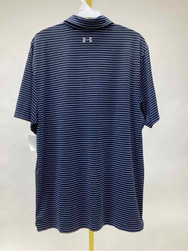 Size L Under Armour Blue Print Men's Collared Shirts