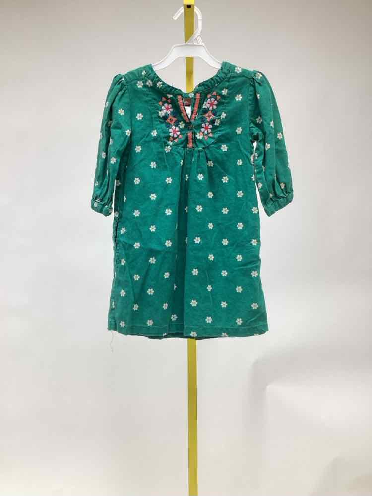 Tea Green Print Child Size 5 Girl's Everyday Dress