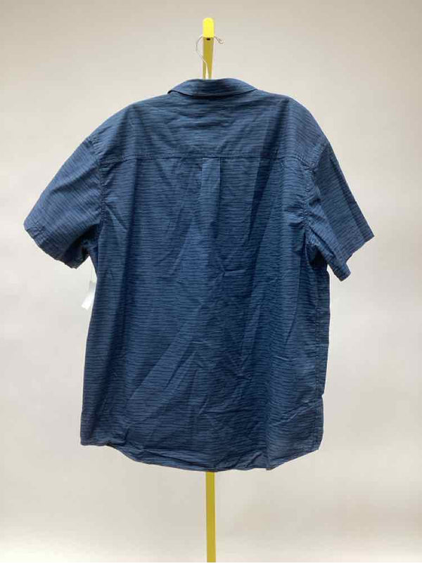 Size XL prana Navy Print Men's Collared Shirts
