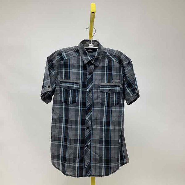 Size XL Burnside Gray Print Men's Collared Shirts