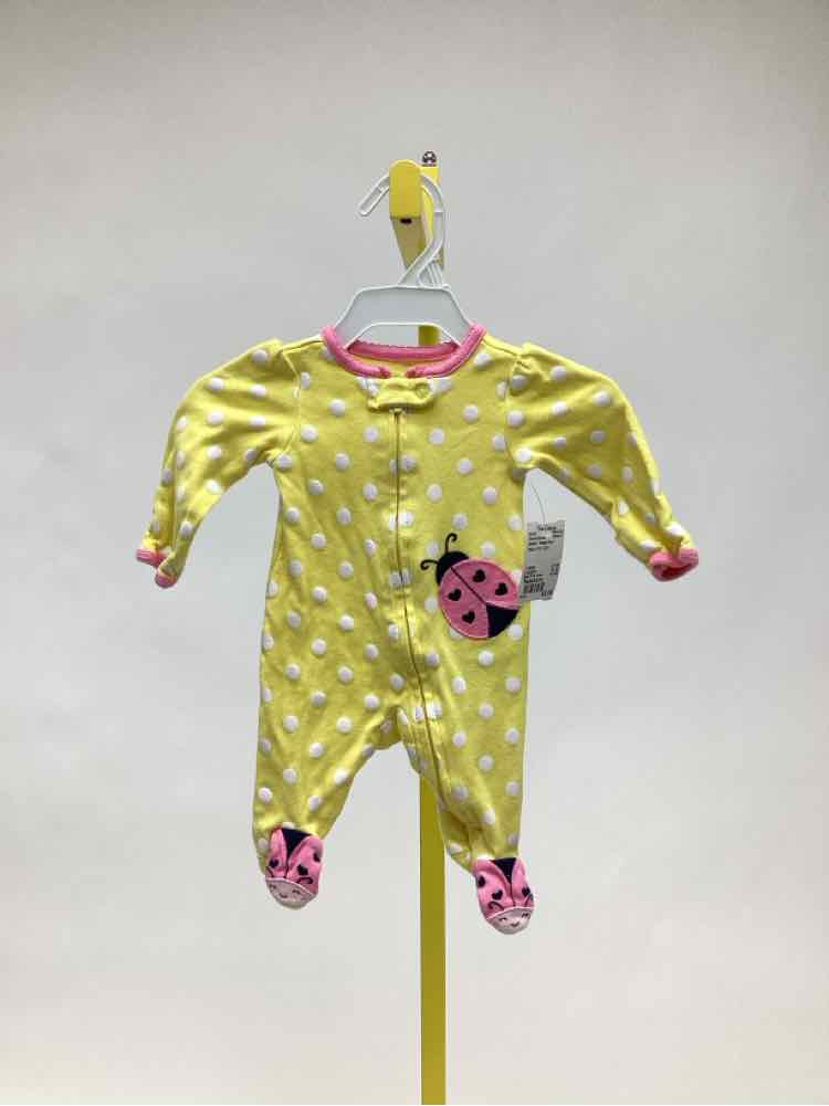 Carters - Simple Joys Yellow Print Child Size Newborn Girl's Gowns/sleepers