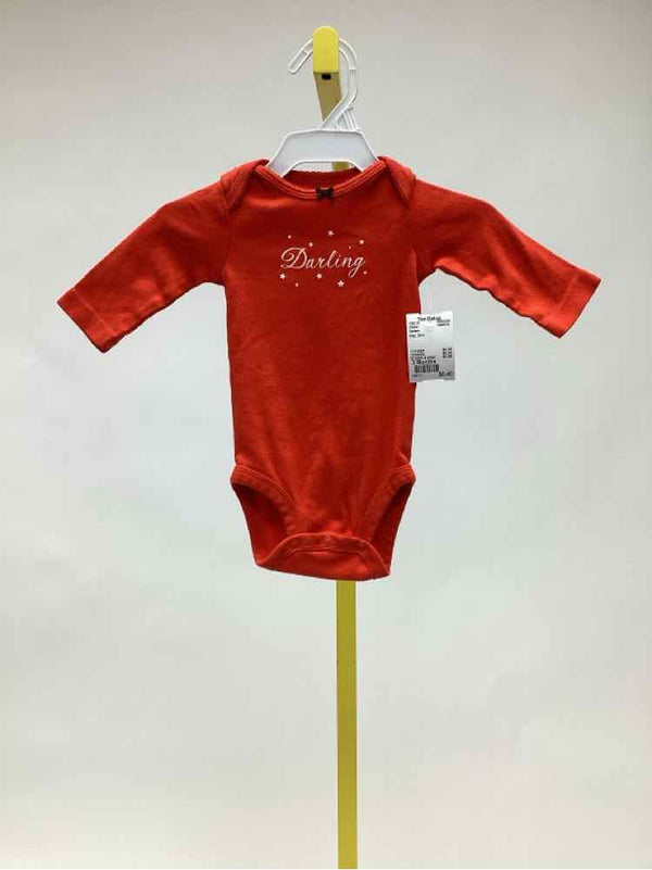 Carters Red Child Size 3 Months Girl's Onesie