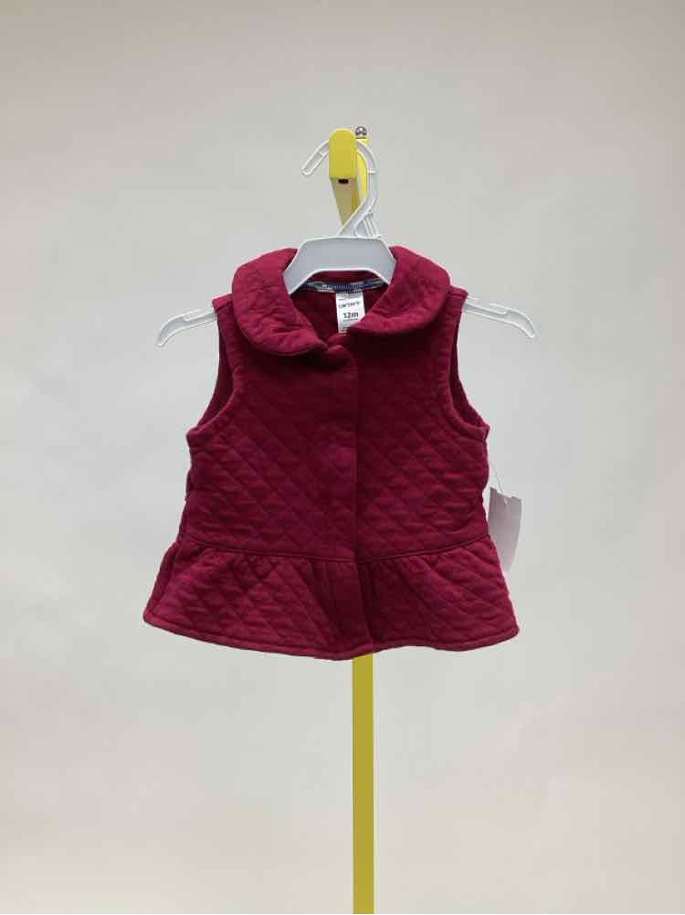 Carters Burgundy Child Size 12 Months Girl's Two Piece Outfit