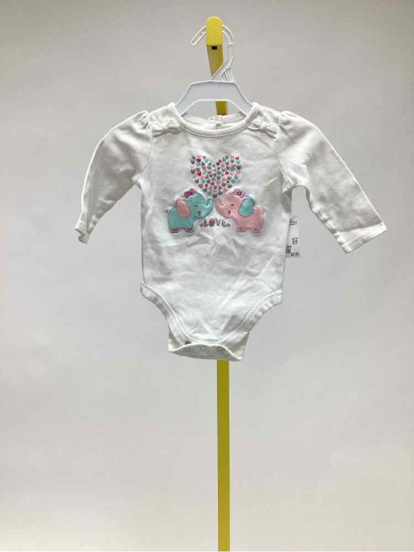 Garanimals White Child Size 6-9 Months Girl's Onesie