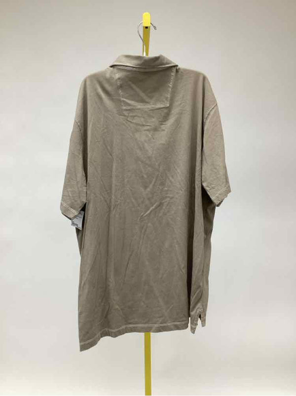 Size XXL Quiksilver Beige Men's Collared Shirts
