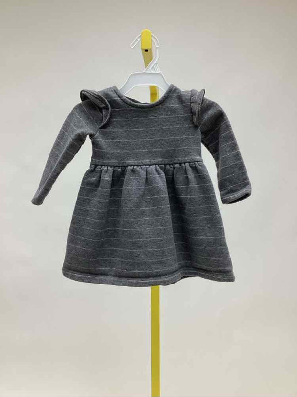 Carters Gray Print Child Size 12 Months Girl's Dress