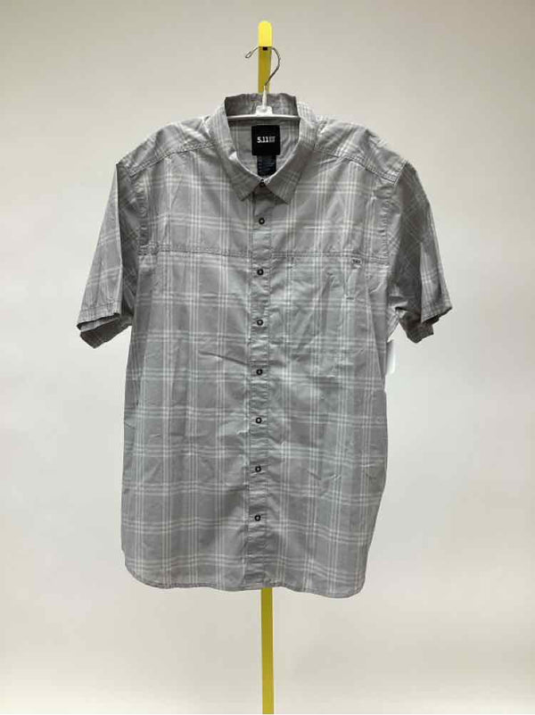 Size XL 5.11 TACTICAL Gray Print Men's Collared Shirts