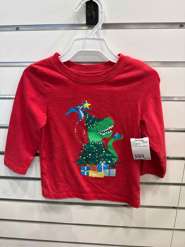 Child Size 18 Months Cat & Jack Red Boy's Long Sleeved Tops