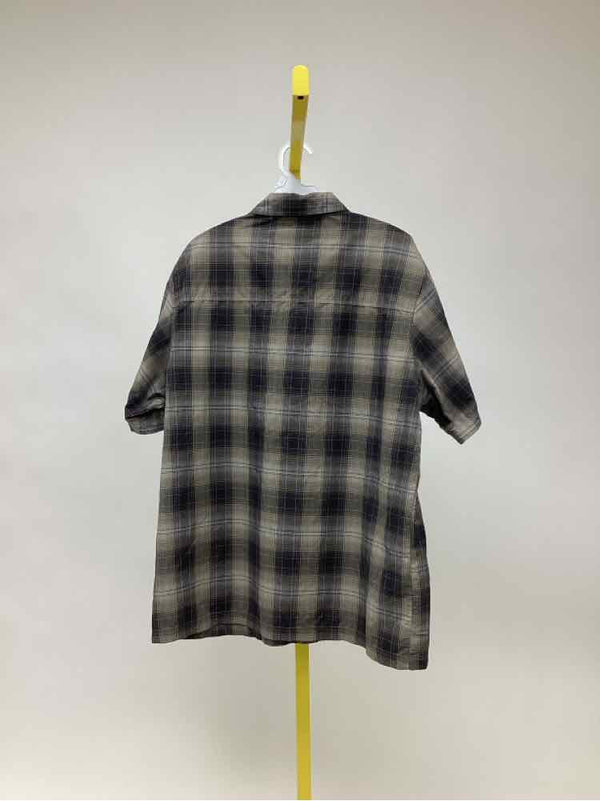 Size L Jack Wolfskin Brown Print Men's Collared Shirts