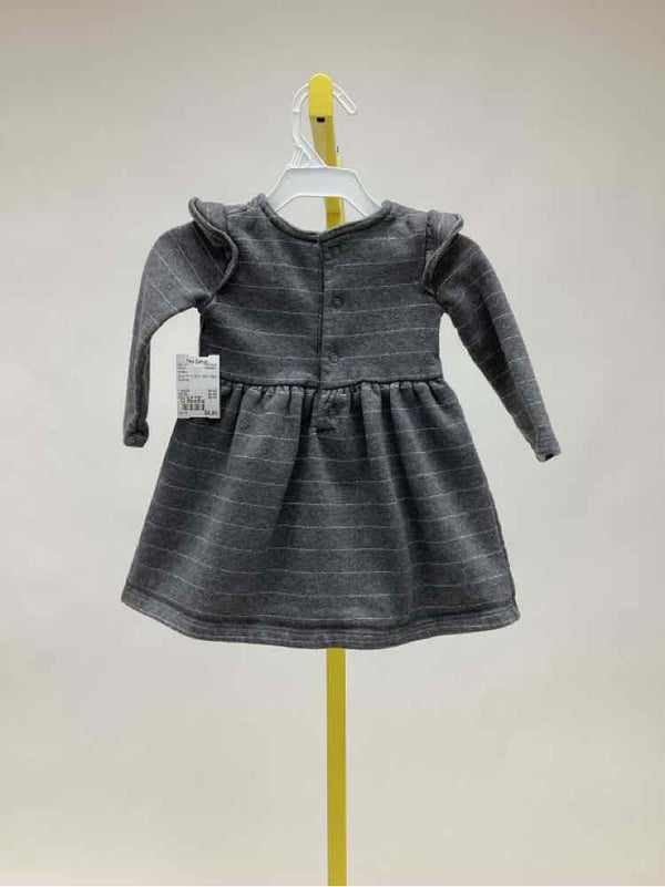 Carters Gray Print Child Size 12 Months Girl's Dress