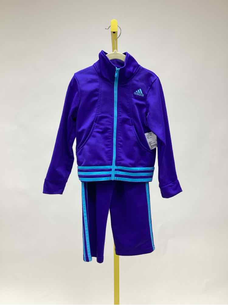 Adidas Purple Child Size 4T Girl's Two Piece Outfit