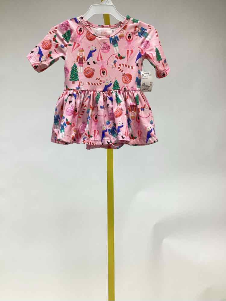 Mila & Rose Pink Print Child Size 6-12 Months Girl's Dress