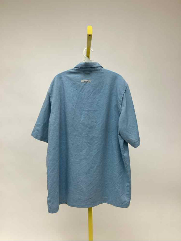 Size L HABIT Blue Men's Collared Shirts