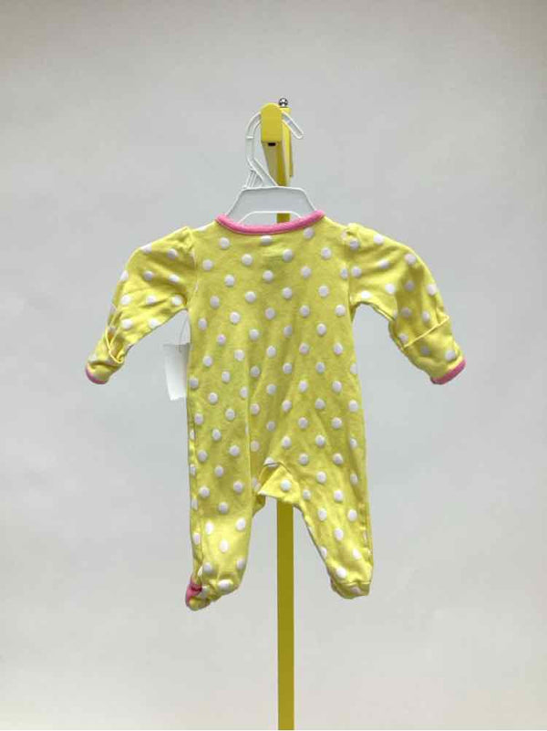 Carters - Simple Joys Yellow Print Child Size Newborn Girl's Gowns/sleepers