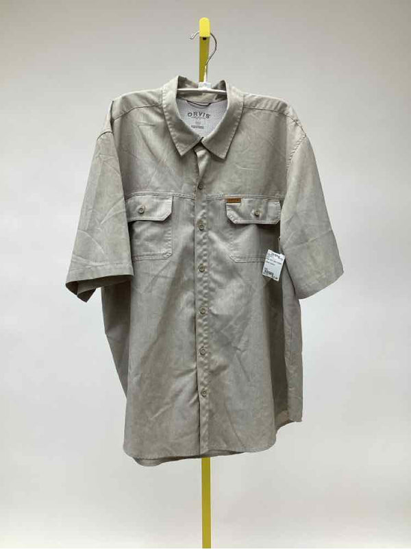 Size XXL Orvis Beige Men's Collared Shirts