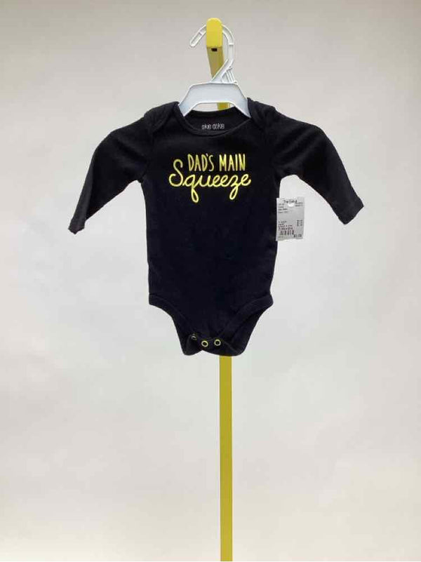 Okie Dokie Black Child Size 3 Months Girl's Onesie