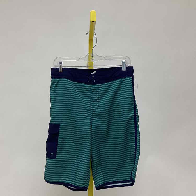 Child Size 16H Cat & Jack Green Print Boy's Swim Trunks