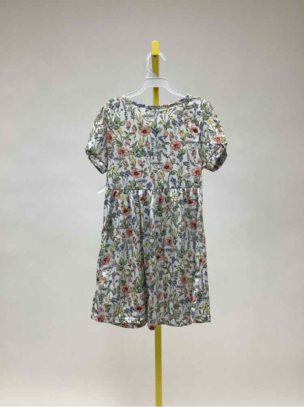 picapino White floral Child Size 10 Girl's Everyday Dress