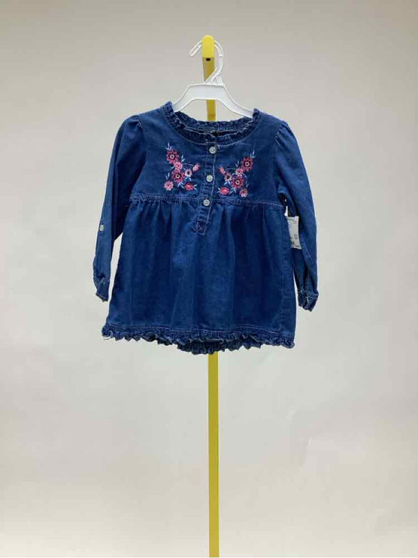 DDG Darlings Blue Print Child Size 4T Girl's Long Sleeved Tops