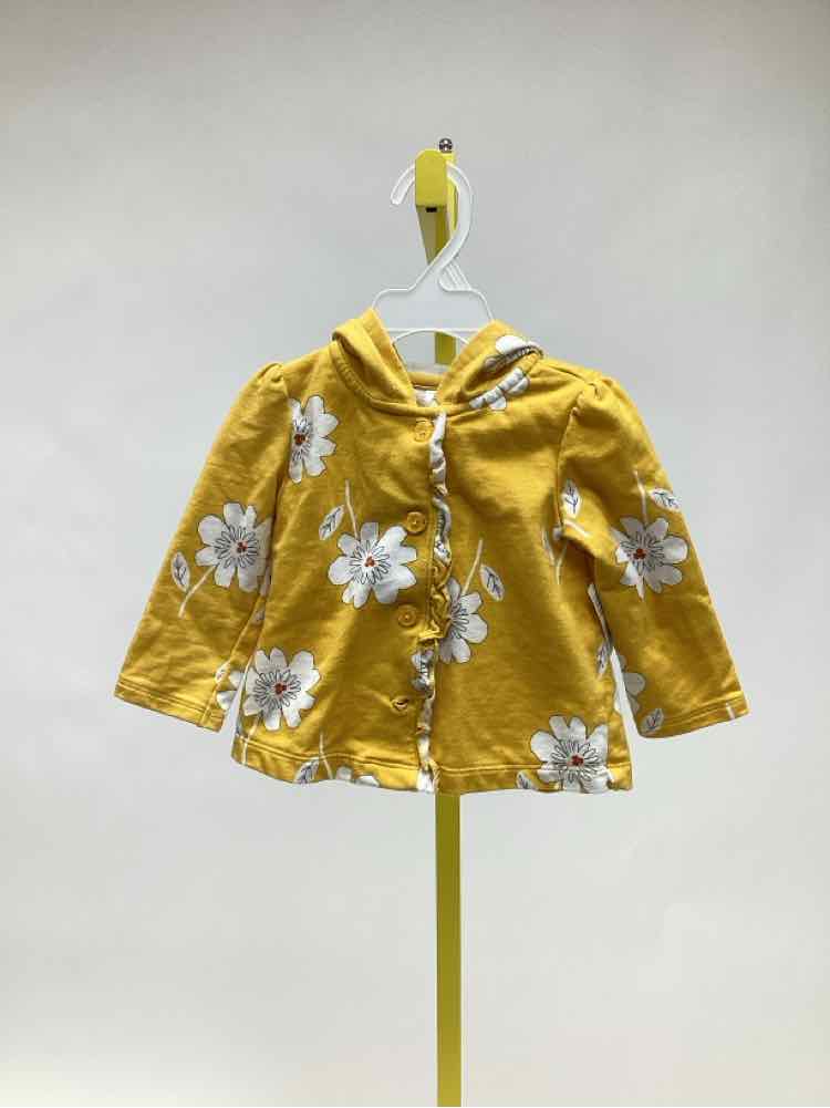 Carter's - Child of Mine Yellow Print Child Size 18 Months Girl's Hoodie