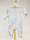 Carters White Print Child Size 6 Months Girl's Onesie